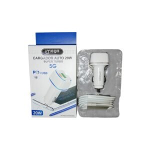 CARGADOR AUTO IMEGA 20W V8