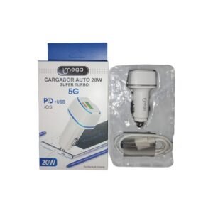 CARGADOR AUTO IMEGA IPHONE 20W