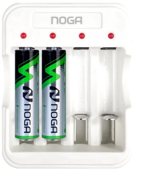 CARGADOR DE PILAS + 2 PILAS AA RECARGABLES NGA-5200