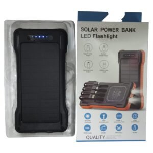 POWER BANK SOLAR CON LINTERNA LED.