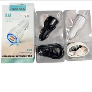 CARGADOR AUTO PUXIDA CON CBALE TIPO C ,3.1A .