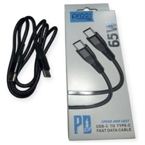 CABLE PRO 21 C - C MALLADO 65W CARGA RAPIDO