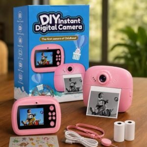 CAMARA IMPRESORA PARA NINOS +2ROLLOS DE REGALO .EN COLOR LILA,ROSA Y AZUL