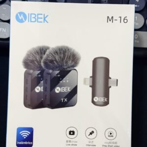 MICROFONO CORBATEROR IBEK M-16,INCLUYE :DOS  MICROFONO CON DOS ENTRA TYPE C Y IPH  .