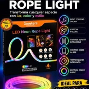 TIRAD LED NEO RGB 3M  ENTRA USB CON CONTROL Y QR .