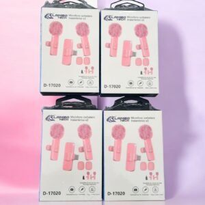 MICROFONO CORBATERO LAMBO TECH CON PELUCHE ,CON ENTRA FICHA TIPO C Y IPH .MODELOS:D-17021. COLOR ROSA Y NEGRO.
